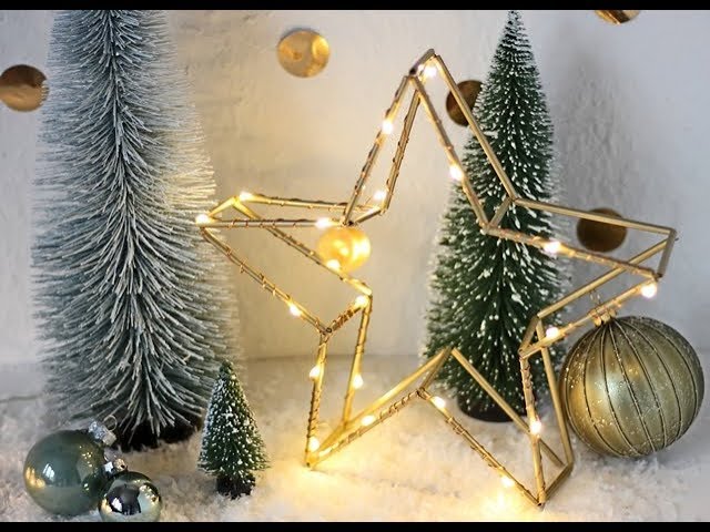 DIY 3D Stern | Leuchtstern Strohhalme & CakePop Stiele | Winter |  Weihnachten - YouTube