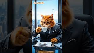 Business Cat On A Coffee Break Ai-Generated Boss Cat Vibes