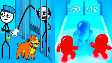 Thief Puzzle vs Join Blob Clash 3D ⭐🔴👽⭐️ Hard Levels Challenge Walkthrough Gameplay Ep31