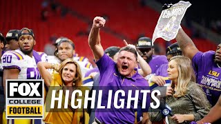 LSU takes down Georgia 37-10 to win the SEC championship \& spot in playoff | HIGHLIGHTS | CFB ON FOX