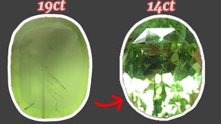 Peridot Gemstone Tutorial || Peridot Rutile Stone Facetious || Stone Cut Handmade #peridot #rutile