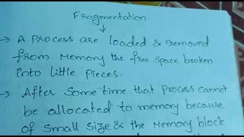 Fragmentation in operating system lec 5
