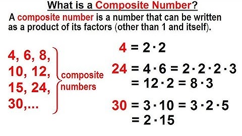Algebra - Ch. 6: Factoring (5 of 55) What is a Composite Number?