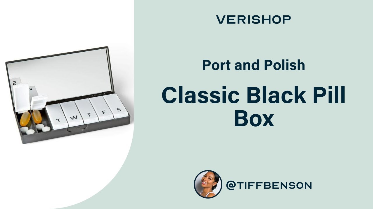 Port and Polish Classic Black Pill Box