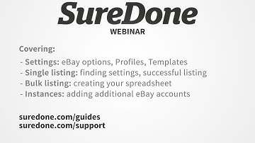 SureDone Webinar: Listing on eBay (single and bulk)