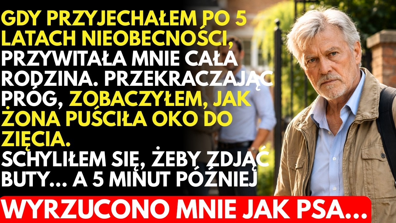 Po 5 latach harówki za granicą WRÓCIŁEM do domu. Żona mrugnęła do zięcia — a on POSZCZUŁ na mnie psy