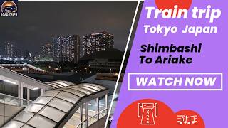 Yurikamome Line Train Ride | Tokyo Shimbashi to Tokyo Ariake  | Front Window View | 4K Japan