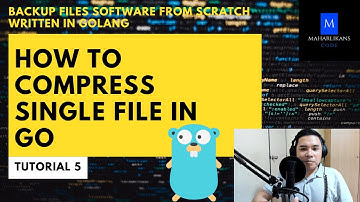 How to Compress Single File in Go - Backup Files Software From Scratch Written in Golang Tutorial #5