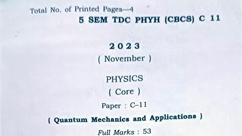 Solved paper c-11 BSc 5th sem 2023 CBCS Dibrugarh university