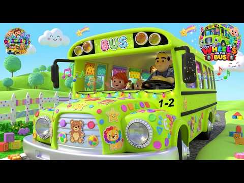 🚌🎉 Wheels on the Bus 🚌🎶 | 2 Minute Kids loop Song | Fun Nursery Rhymes