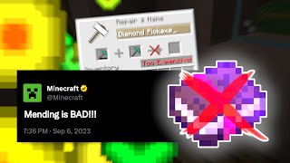 Is Minecraft REMOVING Mending? Anvil Repair Buff NEEDED