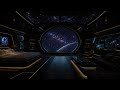 Amber Glow Spaceship Cabin | Whistling Void Winds &amp; Engine Pulse | Milky Way View