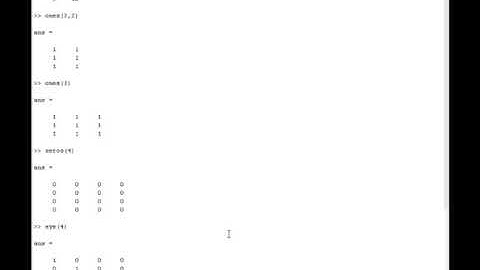 Matlab - Matrices Parte 1