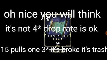 Dawn of titans - 15 event boost relic pulls & 3* drop rate is trash every time i pull it