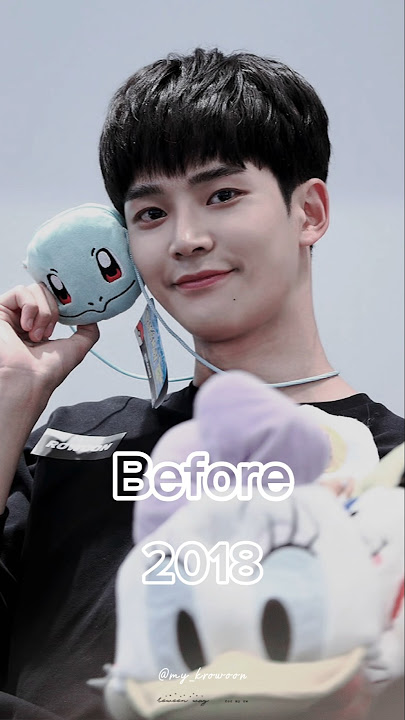 March 17th 2018 vs 2025. The boy is now a man!! What a growth transformation! #ROWOON #로운 #김석우 #ロウン