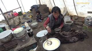 the making process of ghee in the himalayan yak farm || Nepal || dolpa || lajimbudha ||