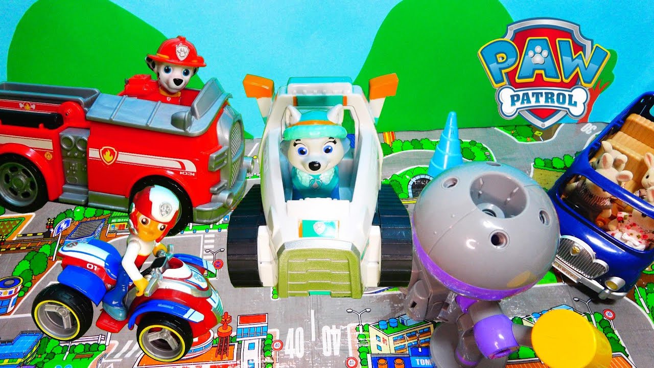 PAW Patrol パウパトロール (#39) エベレストのスノーキャットとマーシャルのファイヤートラックでしゅつどうだ！Everest  snowcat & Marshall Fire Truck