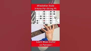 How to play mixolydian scale position P5 #shorts  #guitarscales #guitararpeggios