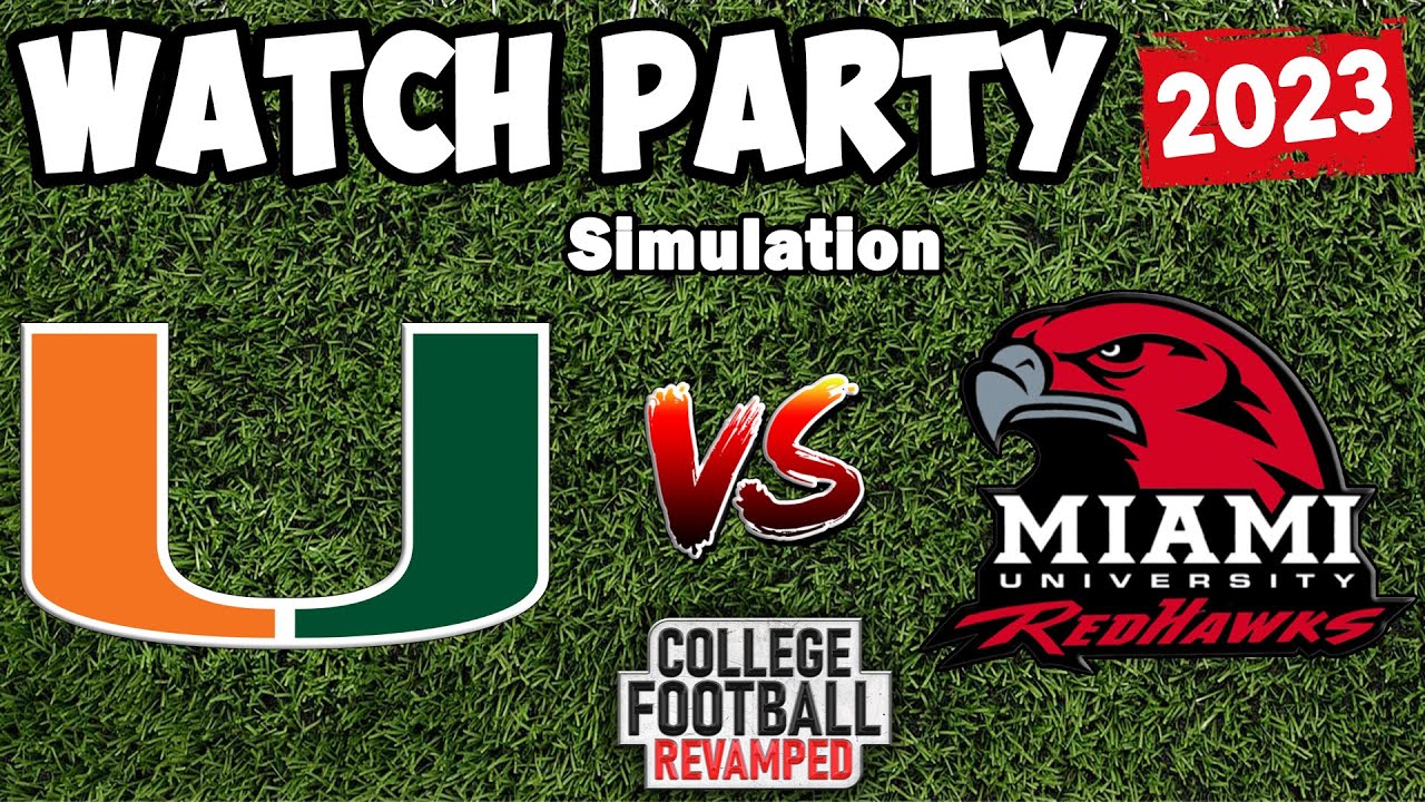 Miami Hurricanes vs Miami (Ohio) LIVE Simulation 2023 Football