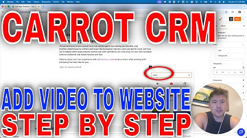 ✅  How To Add Video To Carrot Website🔴