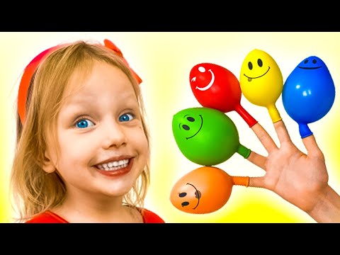 Lagu Keluarga Jari Ayah Bermain dengan balon | Lagu Anak anak | Alex and Nastya