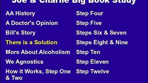 Joe & Charlie Big Book Study Part 4 of 15 - There is a Solution