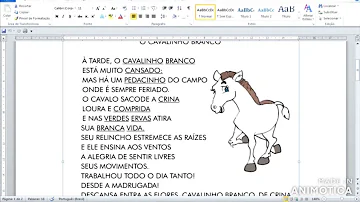 O que o cavalinho branco ensina os ventos?