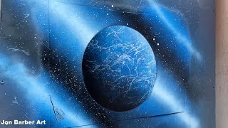 WEB-tastic! Planet painting with spray paint