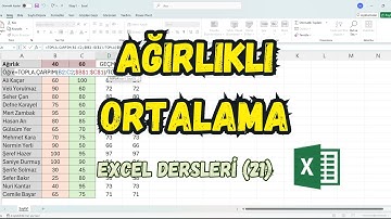 Excel Dersleri (21) Ağırlıklı Ortalama Hesaplama
