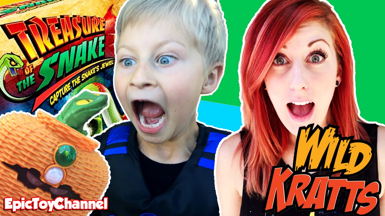 TREASURE OF THE SNAKE GAME + Wild Kratts In Real Life & PRANK Grandma with Snake by Epic Toy Channel games people play