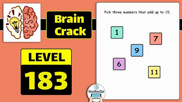 Brain Crack Level 183 Pick three numbers that add up to 15 Walkthrough