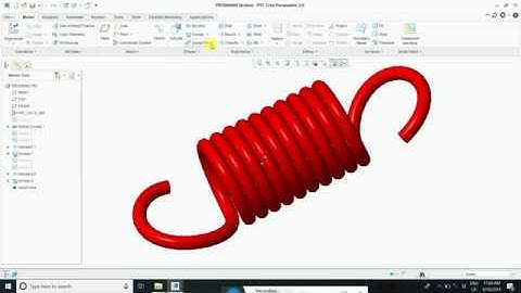 Helical sweep feature in Creo parametric