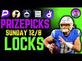 (RED HOT 🔥) NFL PRIZEPICKS BEST BETS TODAY | PLAYER PROPS SUNDAY December 8th #nflpicks