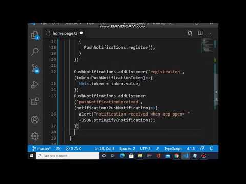 push notification in ionic capacitor app