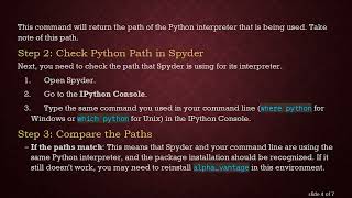 Information How to Fix the No module named 'alpha_vantage' Error in Spyder News