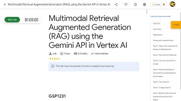 Multimodal Retrieval Augmented Generation RAG using the Gemini API in Vertex AI GSP1231