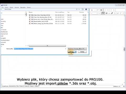 PRO100 5 - import plików CAD -  *.3ds i *.obj
