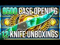 12 knife unboxings in 1 6500 case opening