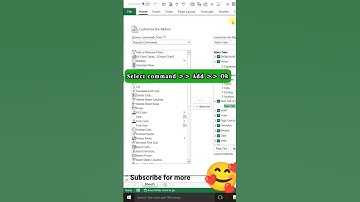 customized ribbon in Excel
