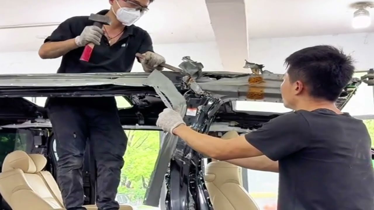 Восстановление полностью разбитой Toyota Alphard после крупной аварии