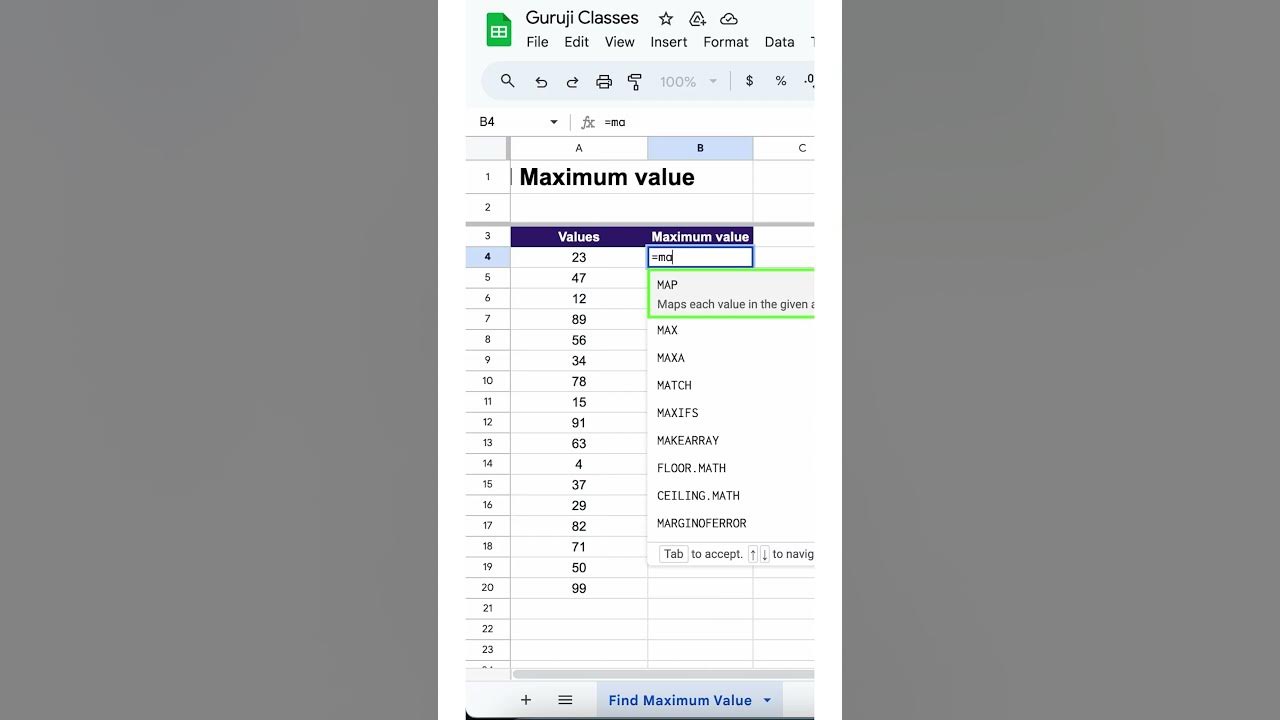 find MAX value of a list - YouTube
