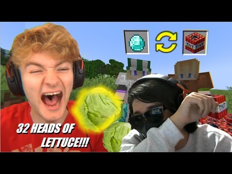 Tubbo NEEDS the LETTUCE!! | Minecraft's Inventory Link Mod Is Very Funny reaction