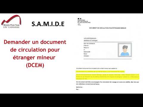 Faire Une Demande De Document De Circulation Pour étranger Mineur DCEM 