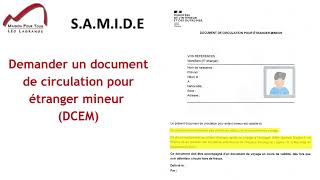Faire Une Demande De Document De Circulation Pour Étranger Mineur Dcem