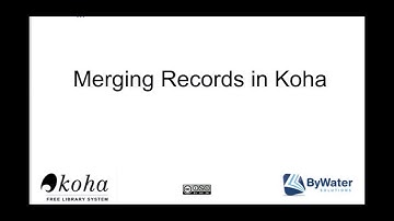 Merging Records in Koha