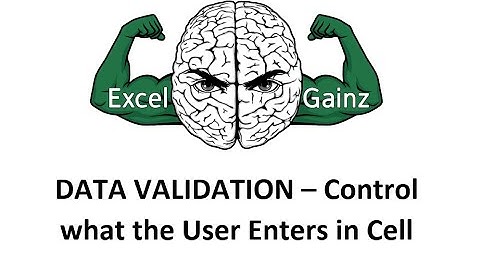 DATA VALIDATION - Control what the User Enters in Cell - Office 365 - 1080p