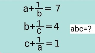 Famous Nice Algebra Math Problem | Find abc | Maths Olympiad | Net Worth