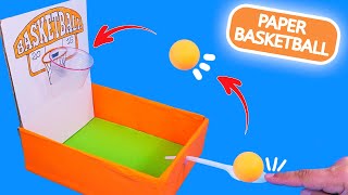 Paper Mini Basketball - DIY. Easy paper crafts. Easy Cardboard Game  - Tutorial screenshot 5