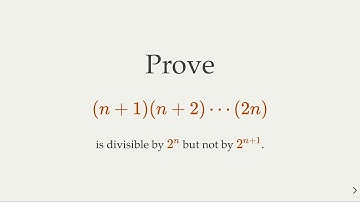 Prove that (n+1)(n+2)···(2n) is divisible by 2^n , but not by 2^(n+l).