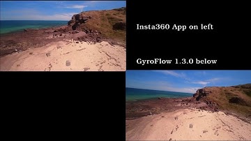 GyroFlow 1.3.0 Insta360 GO2 on a Bugs 3 mini test